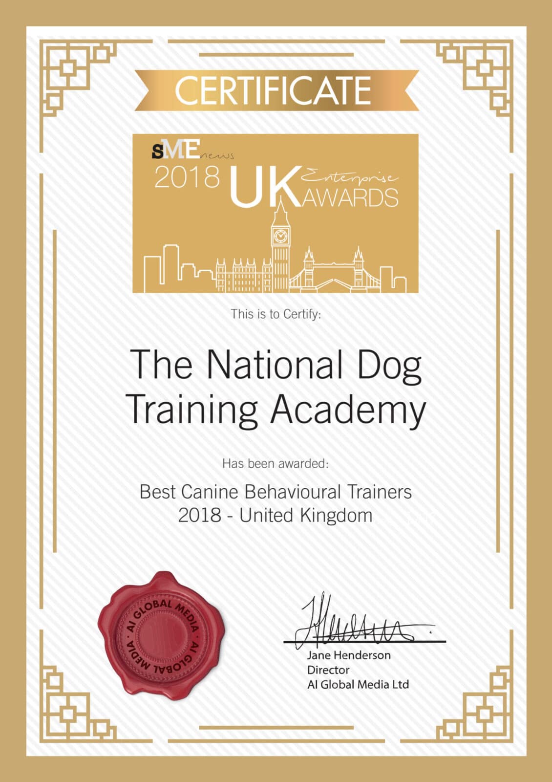 NATIONAL DOG TRAINING CERTIFICATION visual data 6